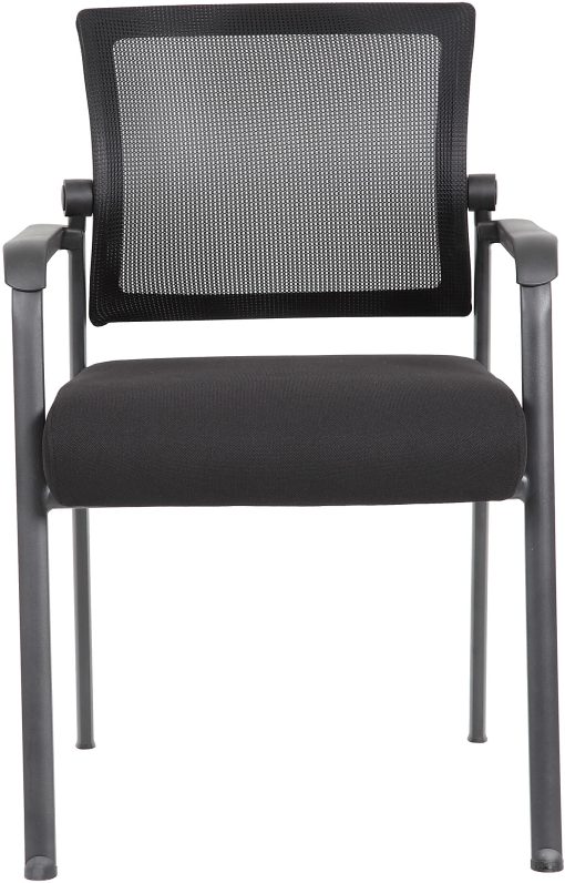 Boss Office Products Mesh 4-Legged Guest Chair, Black - Image 2