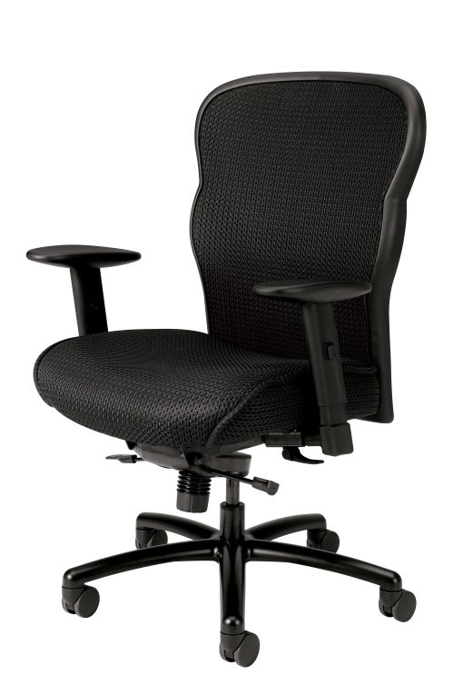HON® Basyx Wave™ Ergonomic Mesh High-Back Big And Tall Executive Chair, Black - Image 2