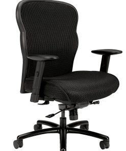 HON® Basyx Wave™ Ergonomic Mesh High-Back Big And Tall Executive Chair, Black