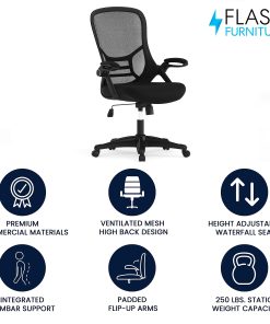 Flash Furniture Porter Ergonomic Mesh High-Back Office Chair, Black 2