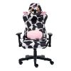 Martha Stewart Sora Faux Leather Stationary Office Chair, Sage Faux Leather/Polished Brass Frame 4