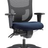 WorkPro® 9500XL Series Big & Tall Ergonomic Mesh/Premium Fabric Mid-Back Chair, Black/Navy, BIFMA Compliant