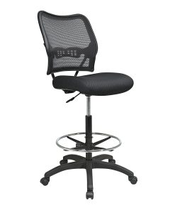 Office Star Deluxe AirGrid Back Drafting Chair with Mesh Seat and Adjustable Footring and Nylon Base 2