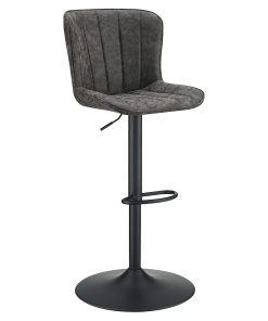 Office Star Kirkdale Adjustable Counter Height Stools, Charcoal, Set Of 2 Stools