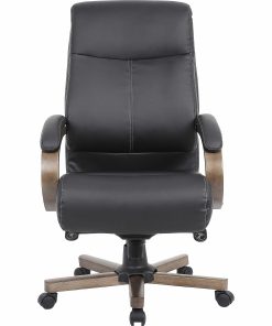Lorell® Bonded Leather High-Back Executive Chair, Leather Back/Seat, Brown 2