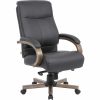 Lorell® Bonded Leather High-Back Executive Chair, Leather Back/Seat, Brown