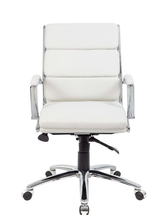 Boss Office Products Caressoft Mid-Back Chair, White - Image 2