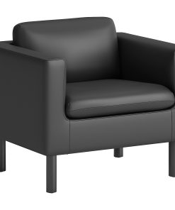 HON Parkwyn Club Chair, 29"H x 33"W x 26.8"D, Material: Polyurethane, Black
