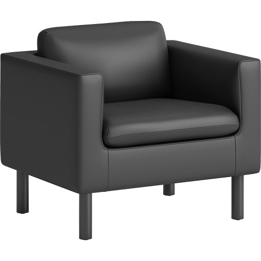 HON Parkwyn Club Chair, 29"H x 33"W x 26.8"D, Material: Polyurethane, Black