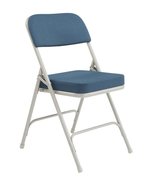 National Public Seating 3200 Series Deluxe Upholstered Folding Chairs, Regal Blue, Set Of 2 Chairs - Image 2