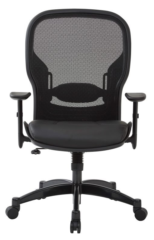 Office Star™ Space Seating Bonded Leather/Mesh High-Back Chair, Black/Gunmetal - Image 2