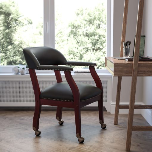 Flash Furniture Leathersoft Conference Chairs, Black