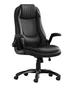 Monarch Specialties Tor Ergonomic Faux Leather High-Back Office Chair, Black 2