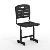 Flash Furniture Adjustable Pedestal Frame Student Chair, Black
