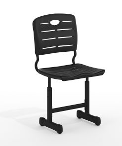 Flash Furniture Adjustable Pedestal Frame Student Chair, Black
