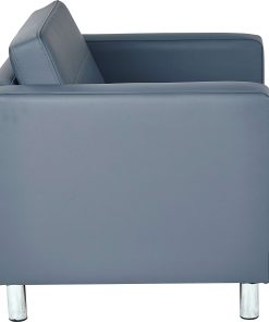Office Star™ Ave Six Pacific Faux Leather Arm Chair, Blue 2