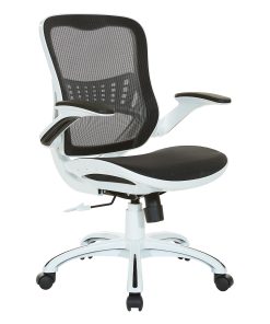 Office Star™ Riley Ergonomic Mesh Mid-Back Office Chair, Black