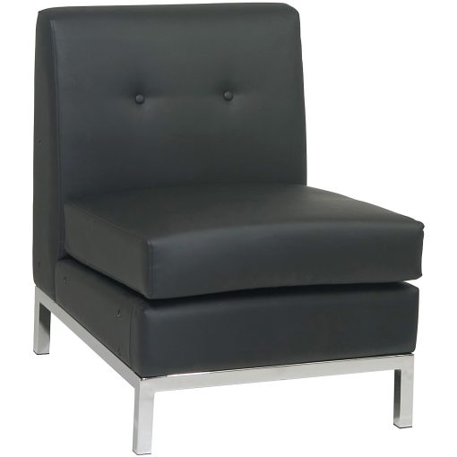 Office Star™ Wall Street Armless Chair, Black - Image 2