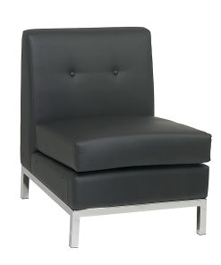 Office Star™ Wall Street Armless Chair, Black