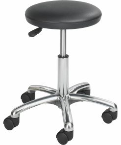 Safco® Economy Lab Stool, Black/Chrome 2