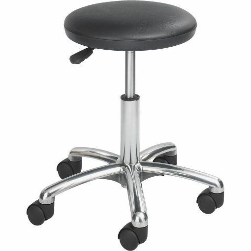 Safco® Economy Lab Stool, Black/Chrome