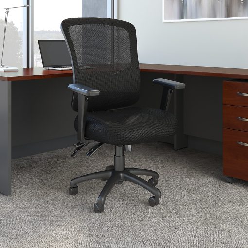 Bush Business Furniture Custom Comfort High Back Multifunction Ergonomic Mesh Office Chair, Black, Standard Delivery - Image 2