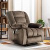 Bestier Oversized Fabric Recliner With 8-Point Vibration Massage, Camel