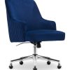 Serta® Scarlett Ergonomic Fabric Mid-Back Home Office Chair, Midnight Blue