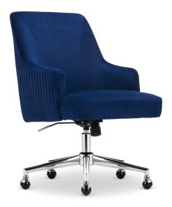 Serta® Scarlett Ergonomic Fabric Mid-Back Home Office Chair, Midnight Blue