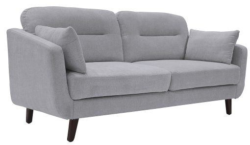 Serta® Sierra Collection Loveseat, Smoke Gray/Chestnut - Image 2