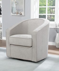 Office Star Danica Fabric Swivel Accent Chair, 31-1/4”H x 29-3/4”W x 31-1/4”D, Gray Zig-Zag 2