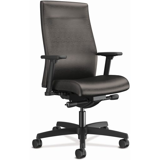 HON® Ignition™ Mid-Back Task Chair, T-Arms, Black - Image 2