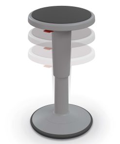 Hierarchy Height-Adjustable Grow Stool, 18″H, Gray 2