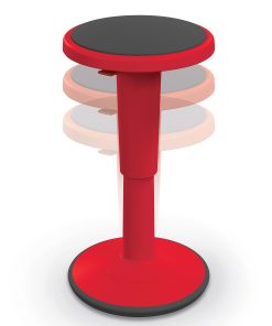 Hierarchy Height-Adjustable Grow Stool, 24″H, Red 2
