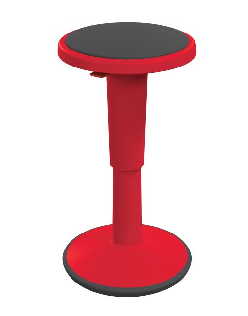 Hierarchy Height-Adjustable Grow Stool, 24"H, Red