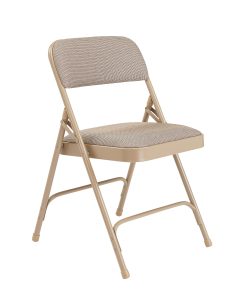 National Public Seating 2200 2-Hinge Folding Chairs, Beige, Set Of 4 Chairs 2