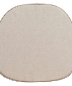 Flash Furniture Cross Back Bar Stool Cushion, 15-1/4" x 15-3/4", Burlap