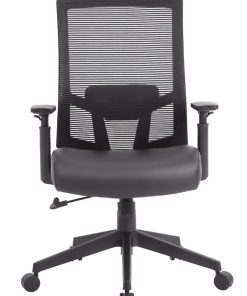 Boss Office Products Antimicrobial High-Back Task Chair With Arms, Black 2