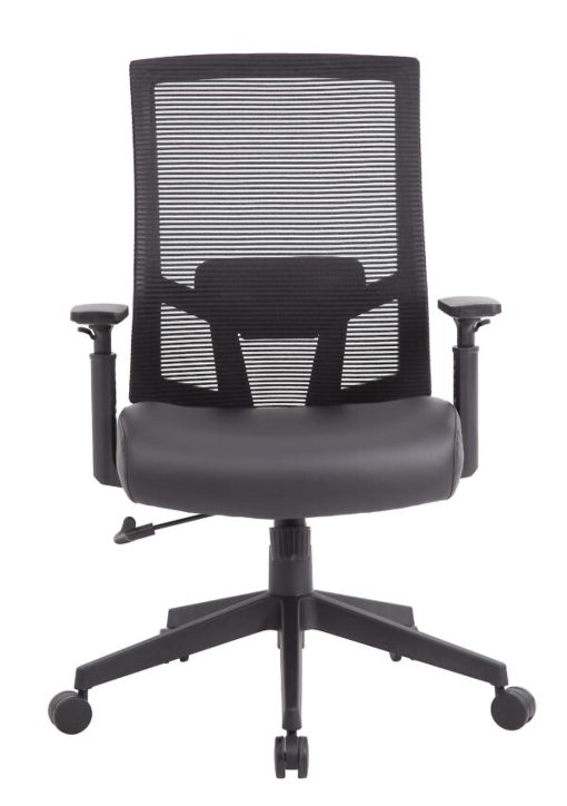 Boss Office Products Antimicrobial High-Back Task Chair With Arms, Black - Image 2