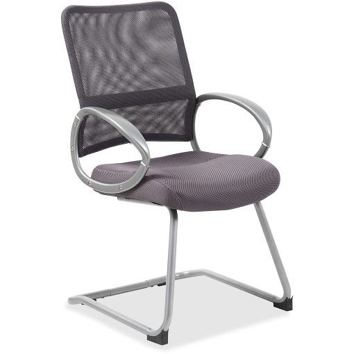 Boss Office Products Mesh Guest Chair, Charcoal Gray/Pewter - Image 2