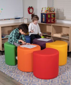Flash Furniture Soft Seating Collaborative Moon Chair, Red 2