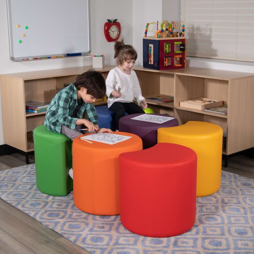 Flash Furniture Soft Seating Collaborative Moon Chair, Red - Image 2