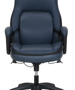 Shaquille O’Neal™ Amphion Ergonomic Bonded Leather High-Back Executive Office Chair, Navy/Black 2