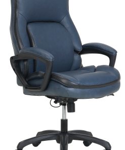 Shaquille O'Neal™ Amphion Ergonomic Bonded Leather High-Back Executive Office Chair, Navy/Black