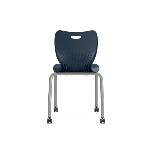 HON SmartLink 4-Leg Plastic Stackable Chairs, Regatta/Platinum, Set Of 4 Chairs - Image 2