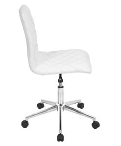 LumiSource Caviar Desk Chair, White 2