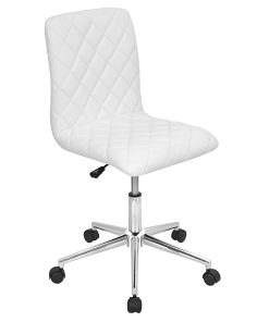 LumiSource Caviar Desk Chair, White