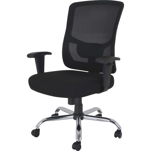 Lorell® Big & Tall Ergonomic Mesh Mid-Back Task Chair, Black - Image 2