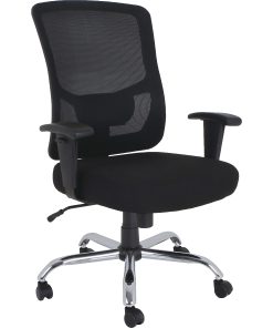 Lorell® Big & Tall Ergonomic Mesh Mid-Back Task Chair, Black