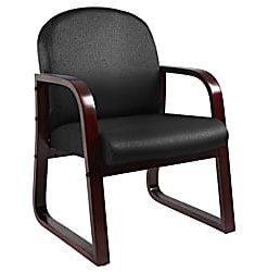 Boss Office Products Mahogany Guest Chair, Black 2